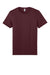Jerzees 570M Mens Premium Short Sleeve Crewneck T-Shirt Maroon Flat Front