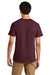Jerzees 570M Mens Premium Short Sleeve Crewneck T-Shirt Maroon Model Back