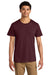 Jerzees 570M Mens Premium Short Sleeve Crewneck T-Shirt Maroon Model Front