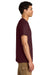 Jerzees 570M Mens Premium Short Sleeve Crewneck T-Shirt Maroon Model Side
