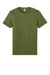 Jerzees 570M Mens Premium Short Sleeve Crewneck T-Shirt Olive Oil Green Flat Front
