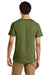 Jerzees 570M Mens Premium Short Sleeve Crewneck T-Shirt Olive Oil Green Model Back