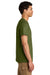 Jerzees 570M Mens Premium Short Sleeve Crewneck T-Shirt Olive Oil Green Model Side