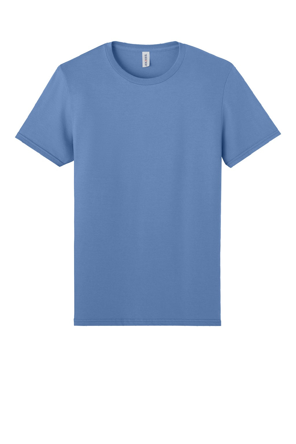 Jerzees 570M Mens Premium Short Sleeve Crewneck T-Shirt Periwinkle Blue Flat Front
