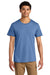 Jerzees 570M Mens Premium Short Sleeve Crewneck T-Shirt Periwinkle Blue Model Front