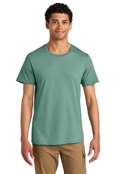 Jerzees 570M Mens Premium Short Sleeve Crewneck T-Shirt Sage Green Model Front