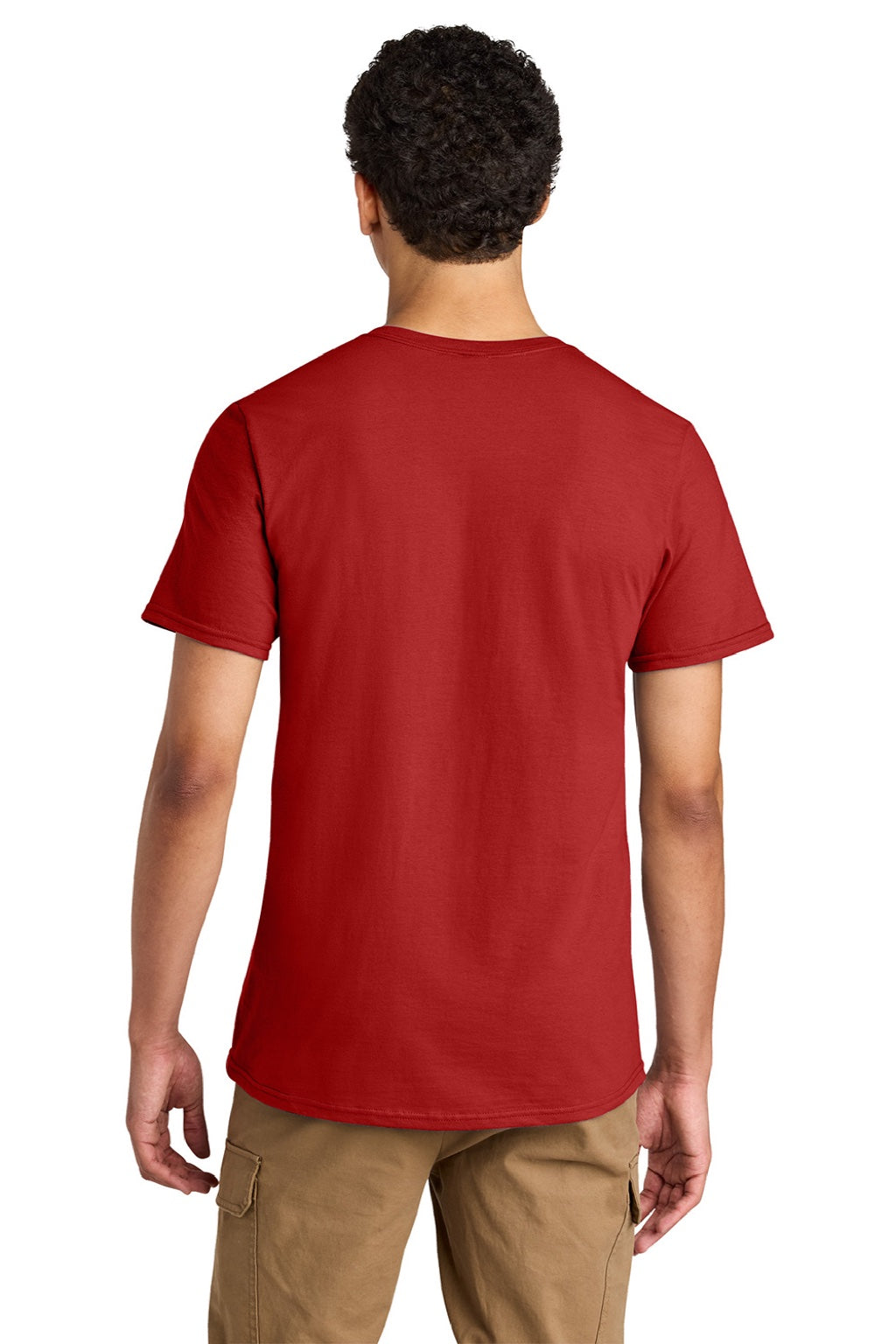 Jerzees 570M Mens Premium Short Sleeve Crewneck T-Shirt True Red Model Back