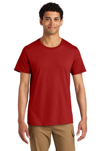 Jerzees 570M Mens Premium Short Sleeve Crewneck T-Shirt True Red Model Front