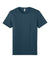 Jerzees 570M Mens Premium Short Sleeve Crewneck T-Shirt Washed Navy Blue Flat Front