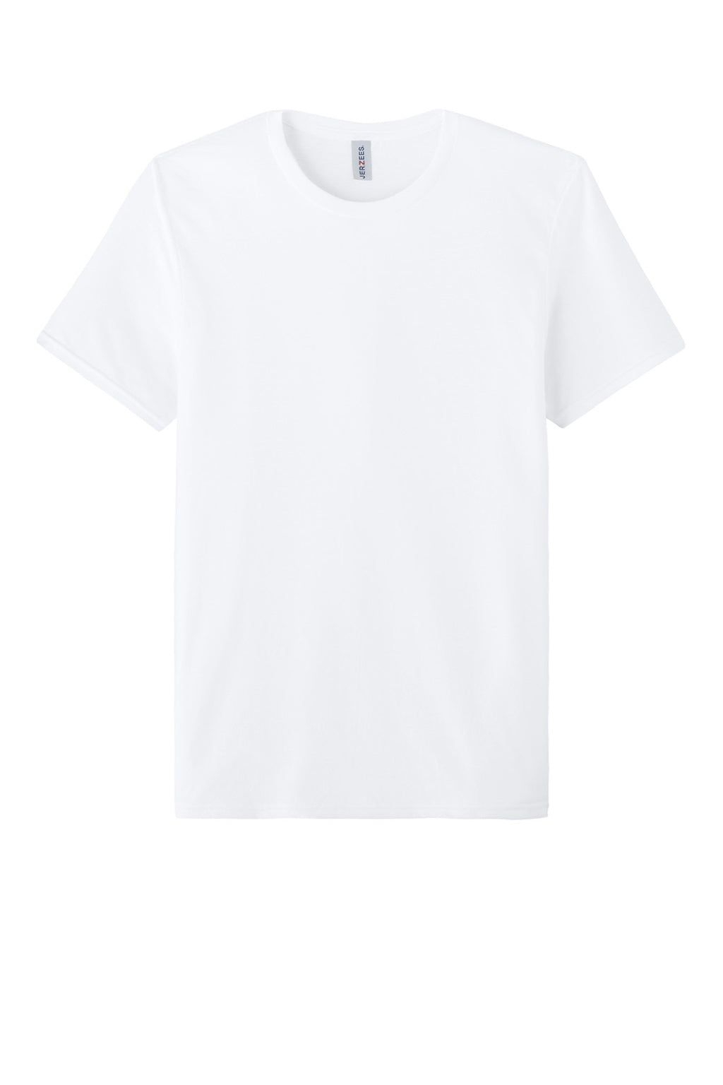 Jerzees 570M Mens Premium Short Sleeve Crewneck T-Shirt White Flat Front