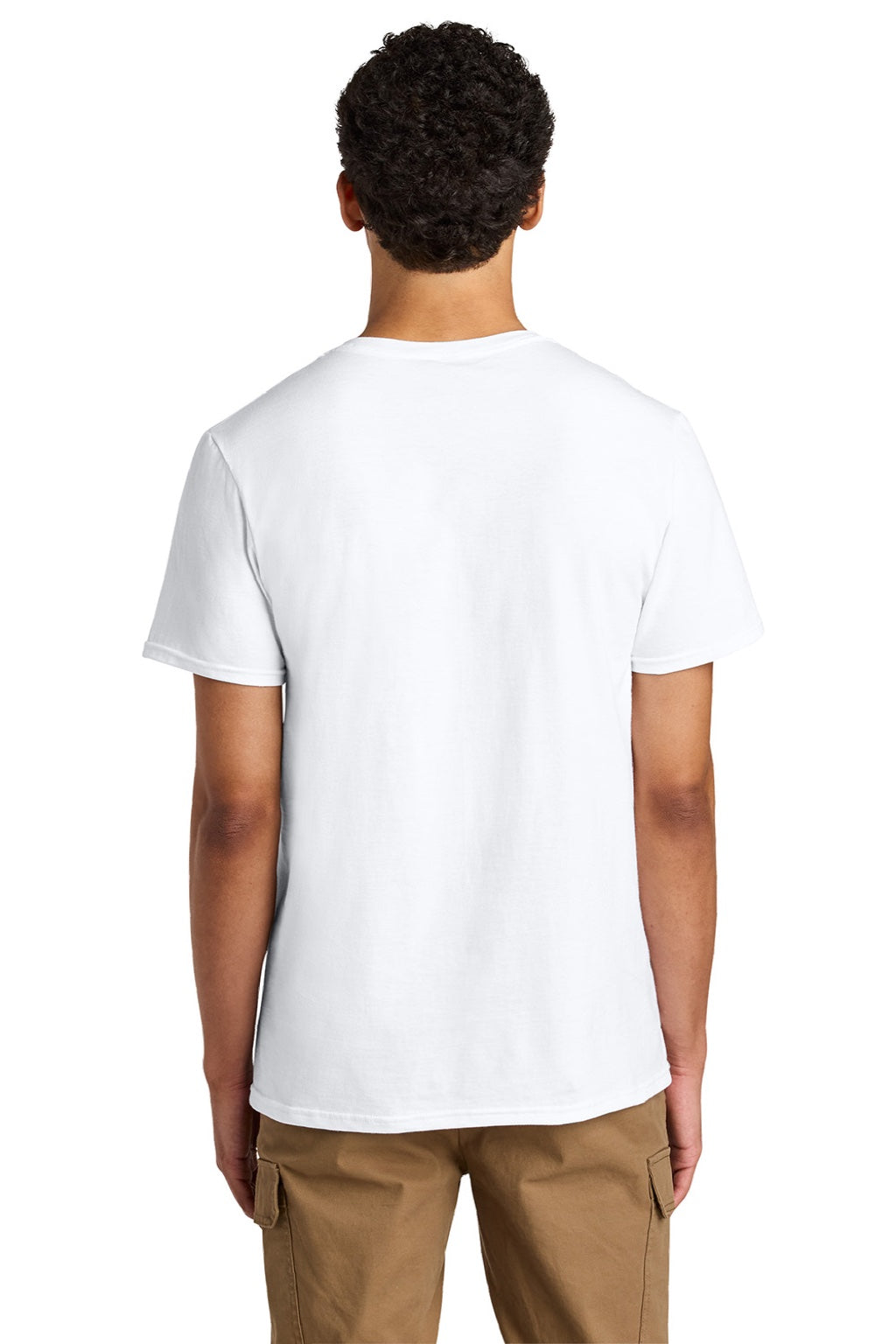 Jerzees 570M Mens Premium Short Sleeve Crewneck T-Shirt White Model Back