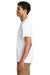Jerzees 570M Mens Premium Short Sleeve Crewneck T-Shirt White Model Side