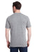 Bayside 5710 Mens USA Made Short Sleeve Crewneck T-Shirt Athletic Grey Model Back