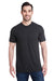Bayside 5710 Mens USA Made Short Sleeve Crewneck T-Shirt Black Model Front