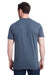 Bayside 5710 Mens USA Made Short Sleeve Crewneck T-Shirt Steel Blue Model Back