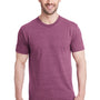 Bayside Mens USA Made Short Sleeve Crewneck T-Shirt - Maroon