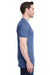 Bayside 5710 Mens USA Made Short Sleeve Crewneck T-Shirt Denim Blue Model Side