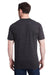 Bayside 5710 Mens USA Made Short Sleeve Crewneck T-Shirt Charcoal Grey Model Back