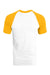 Augusta Sportswear 423 Mens Short Sleeve Crewneck T-Shirt White/Gold Model Flat Back