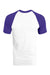 Augusta Sportswear 423 Mens Short Sleeve Crewneck T-Shirt White/Purple Model Flat Back