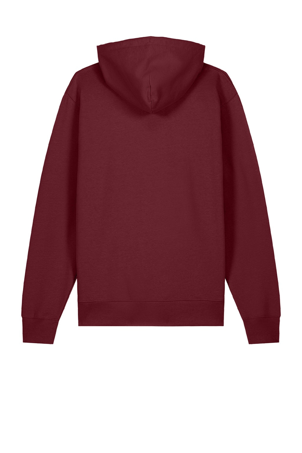 Stanley Stella SXU003 Mens Cruiser 2.0 Hooded Sweatshirt Hoodie w/ Pouch Pocket Burgundy Flat Back