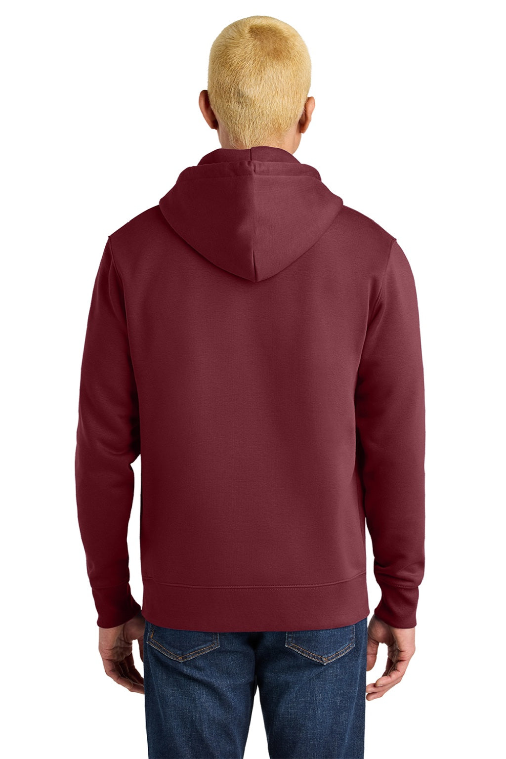 Stanley Stella SXU003 Mens Cruiser 2.0 Hooded Sweatshirt Hoodie w/ Pouch Pocket Burgundy Model Back