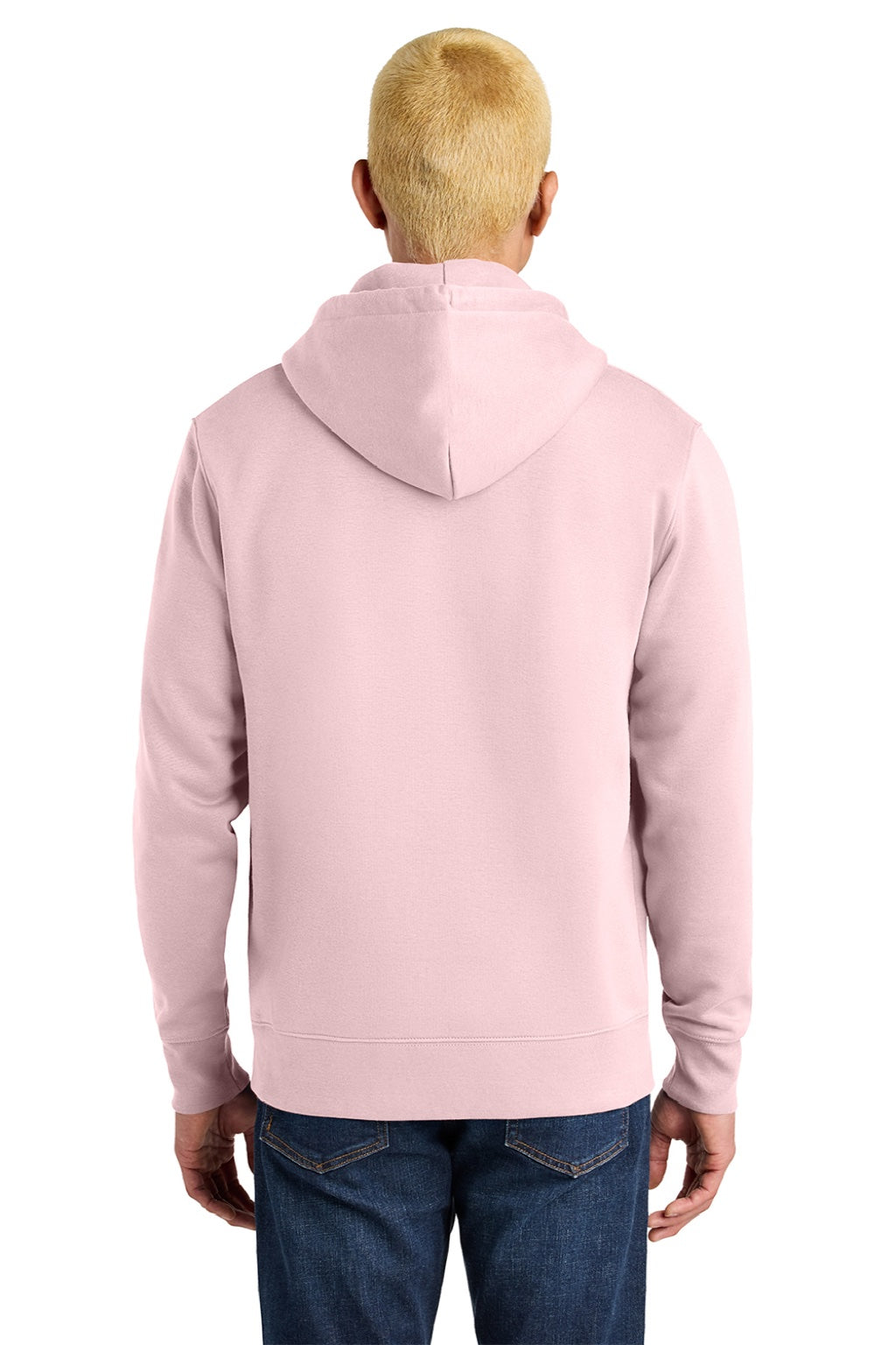 Stanley Stella SXU003 Mens Cruiser 2.0 Hooded Sweatshirt Hoodie w/ Pouch Pocket Cotton Pink Model Back