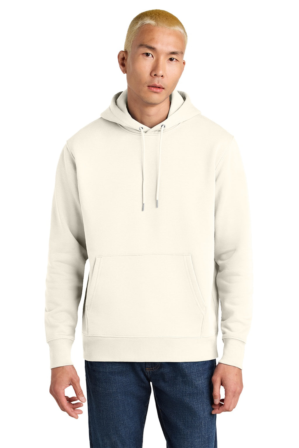 Stanley Stella SXU003 Mens Cruiser 2.0 Hooded Sweatshirt Hoodie w/ Pouch Pocket Off White Model Front