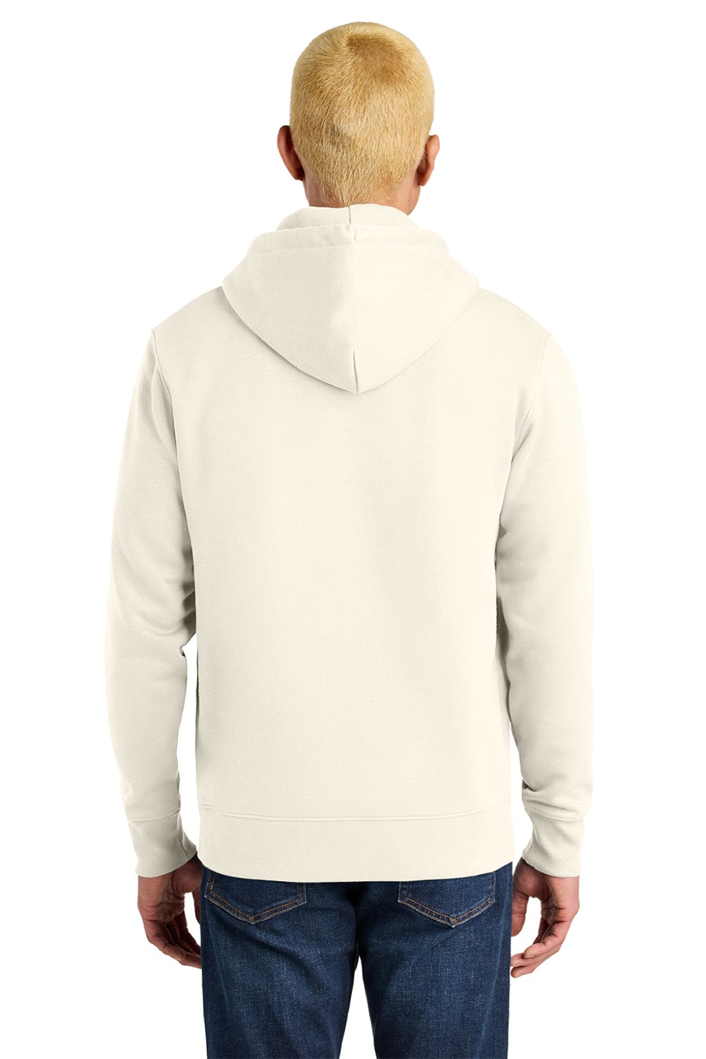 Stanley Stella SXU003 Mens Cruiser 2.0 Hooded Sweatshirt Hoodie w/ Pouch Pocket Off White Model Back