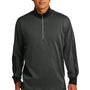 Nike Mens Dri-Fit Moisture Wicking 1/4 Zip Sweatshirt - Anthracite Grey/Black