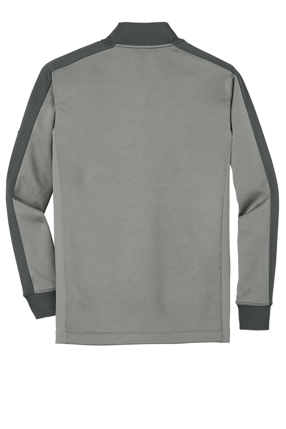 Nike 578673 Mens Dri-Fit Moisture Wicking 1/4 Zip Sweatshirt Heather Grey/Dark Grey Flat Back