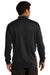 Nike 578673 Mens Dri-Fit Moisture Wicking 1/4 Zip Sweatshirt Black/Dark Grey/White Model Back
