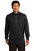 Nike 578673 Mens Dri-Fit Moisture Wicking 1/4 Zip Sweatshirt Black/Dark Grey/White Model Front