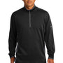 Nike Mens Dri-Fit Moisture Wicking 1/4 Zip Sweatshirt - Black/Dark Grey/White