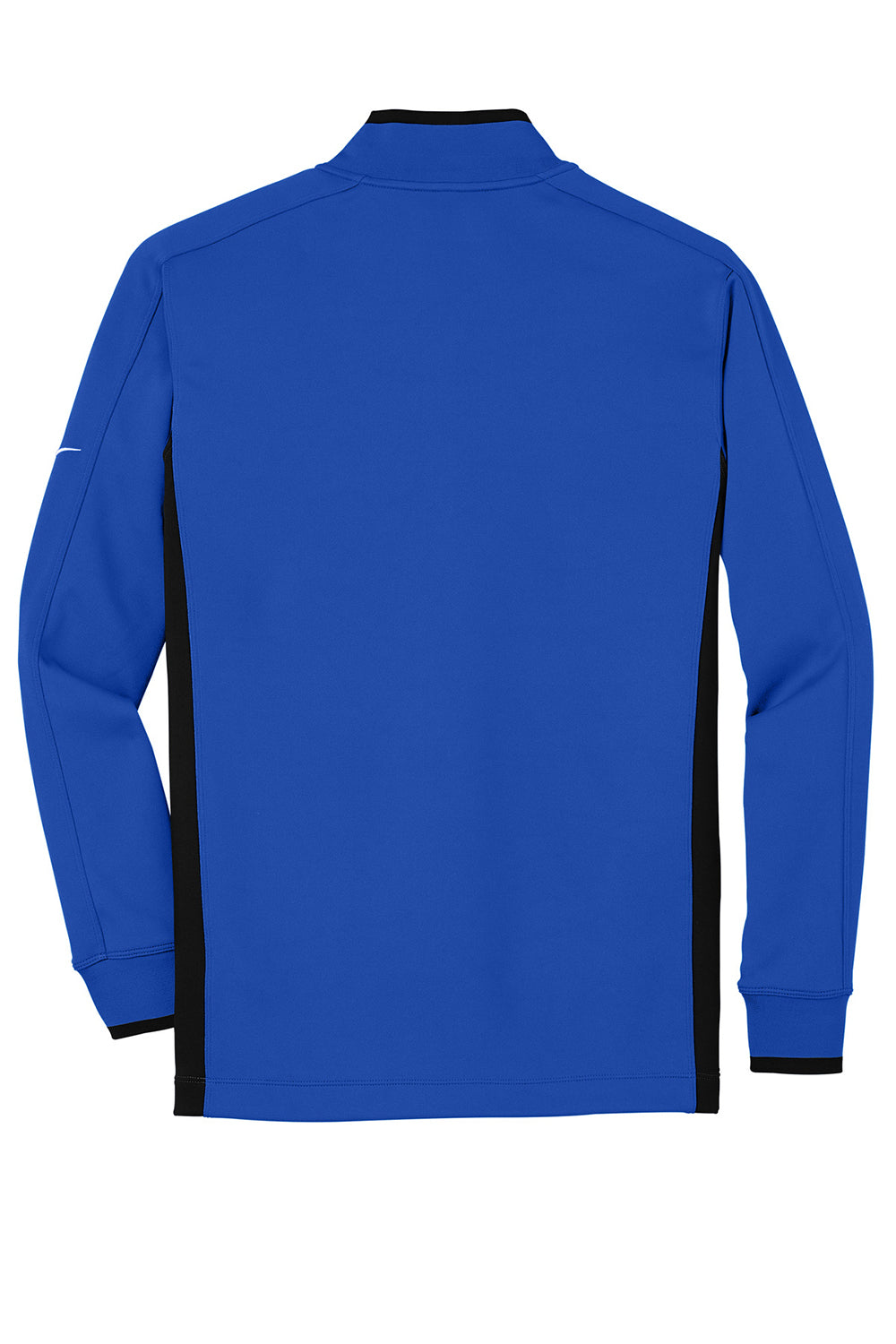 Nike 578673 Mens Dri-Fit Moisture Wicking 1/4 Zip Sweatshirt Royal Blue/Black/White Flat Back