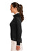 Nike 578674 Womens Dri-Fit Moisture Wicking 1/4 Zip Sweatshirt Black/White Model Side