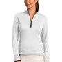 Nike Womens Dri-Fit Moisture Wicking 1/4 Zip Sweatshirt - White/Black