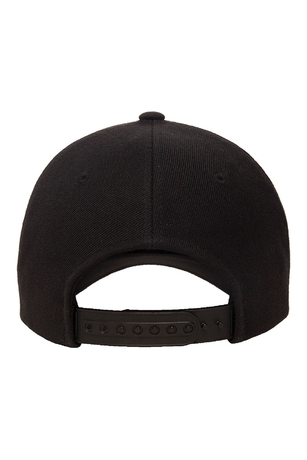 Yupoong Hats 5789M Mens Premium Snapback Hat Black Flat Back