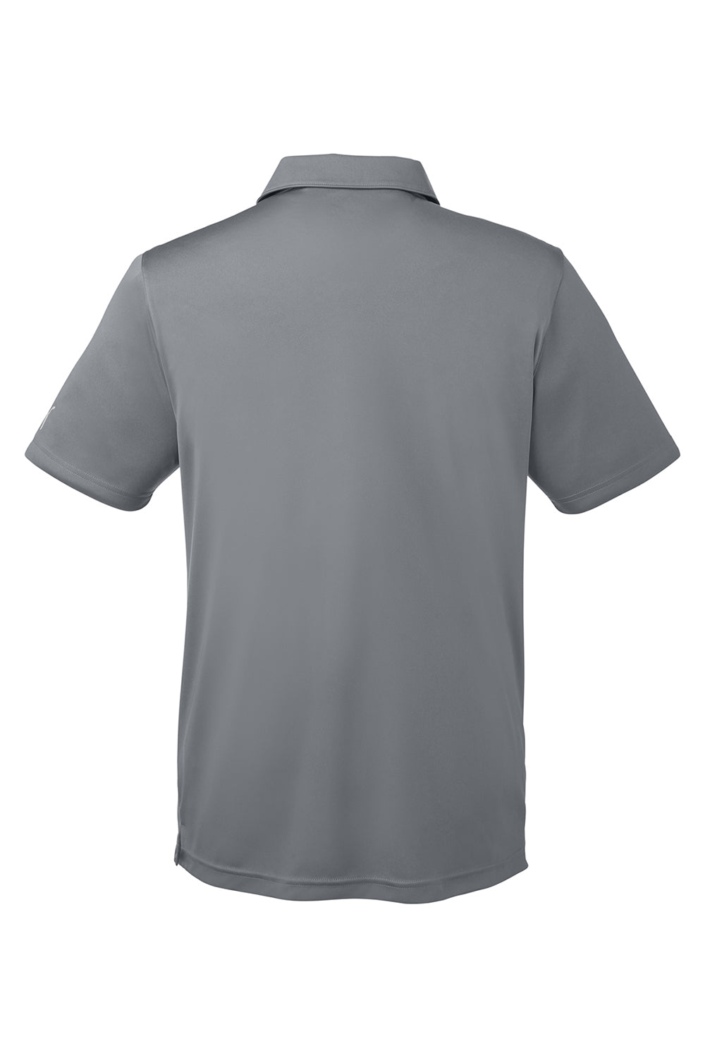 Puma 596799 Mens Icon Performance Moisture Wicking Short Sleeve Polo Shirt Quiet Shade Grey Flat Back