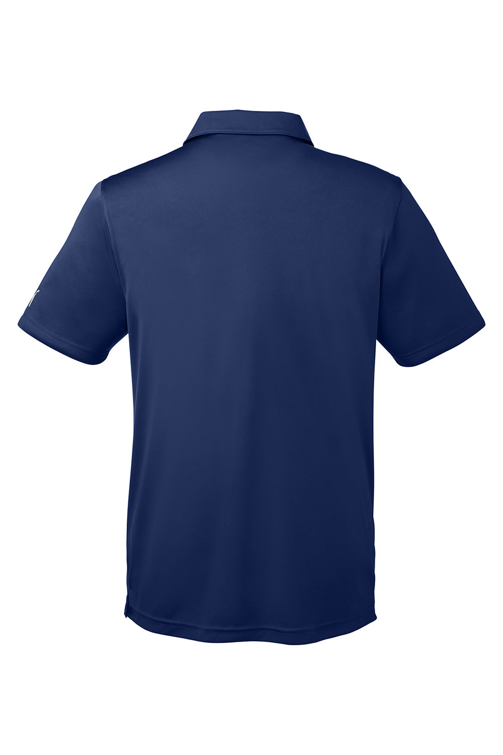 Puma 596799 Mens Icon Performance Moisture Wicking Short Sleeve Polo Shirt Peacoat Blue Flat Back
