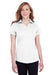 Puma 596800 Womens Icon Performance Moisture Wicking Short Sleeve Polo Shirt Bright White Model Front