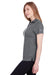 Puma 596800 Womens Icon Performance Moisture Wicking Short Sleeve Polo Shirt Quiet Shade Grey Model Side