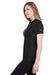 Puma 596800 Womens Icon Performance Moisture Wicking Short Sleeve Polo Shirt Black Model Side