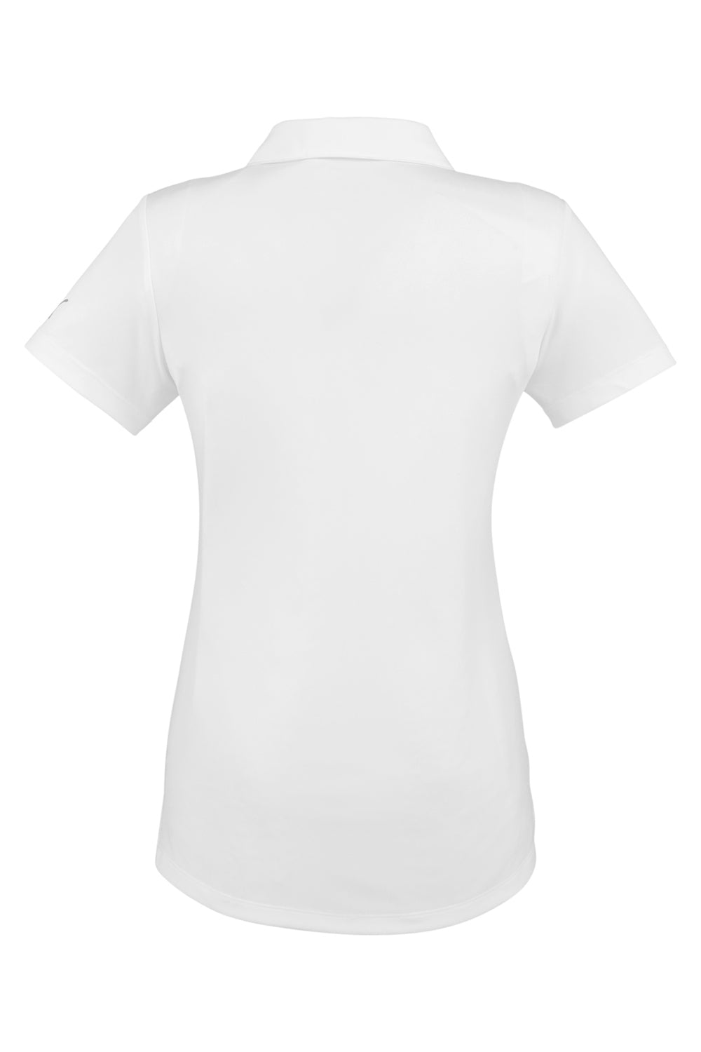 Puma 596800 Womens Icon Performance Moisture Wicking Short Sleeve Polo Shirt Bright White Flat Back