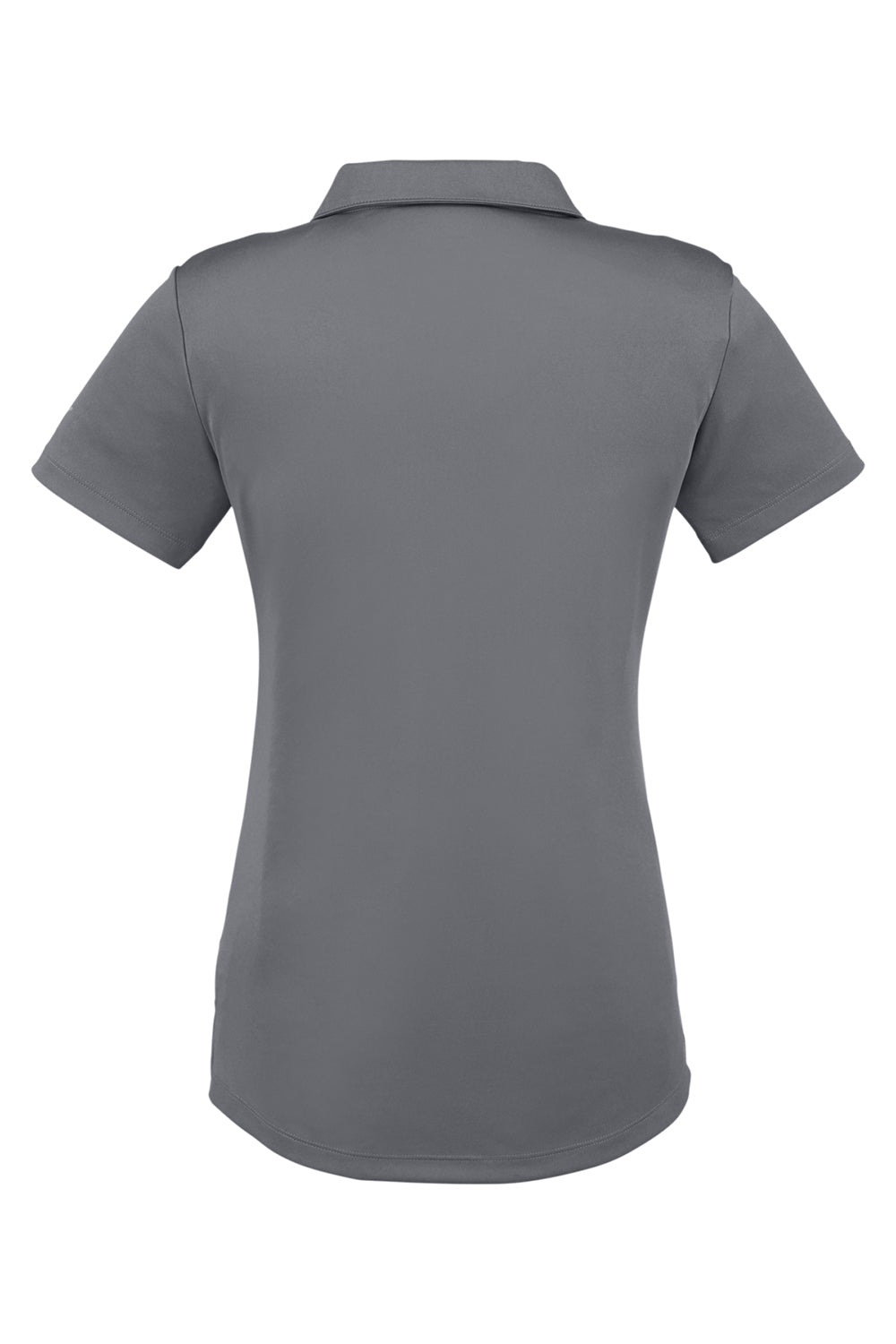 Puma 596800 Womens Icon Performance Moisture Wicking Short Sleeve Polo Shirt Quiet Shade Grey Flat Back