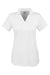 Puma 596800 Womens Icon Performance Moisture Wicking Short Sleeve Polo Shirt Bright White Flat Front