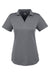 Puma 596800 Womens Icon Performance Moisture Wicking Short Sleeve Polo Shirt Quiet Shade Grey Flat Front