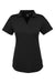Puma 596800 Womens Icon Performance Moisture Wicking Short Sleeve Polo Shirt Black Flat Front