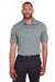 Puma 596801 Mens Icon Performance Moisture Wicking Short Sleeve Polo Shirt Quiet Shade Grey Model Front