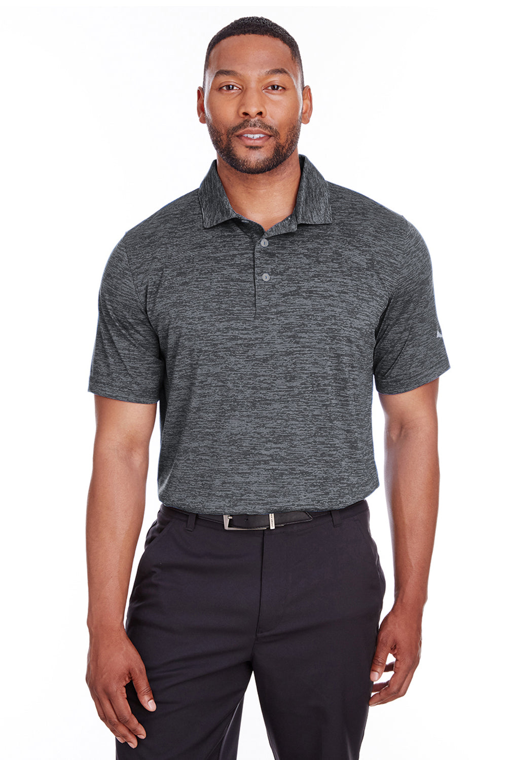 Puma 596801 Mens Icon Performance Moisture Wicking Short Sleeve Polo Shirt Black Model Front